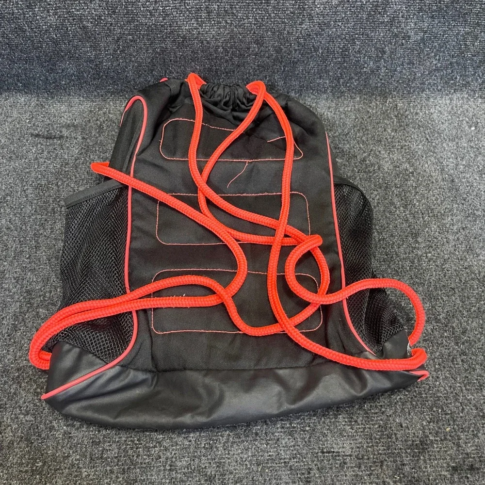 Adidas 103974-F Black Infrared Team Speed Drawstring Sackpack Cinch Gym Bag